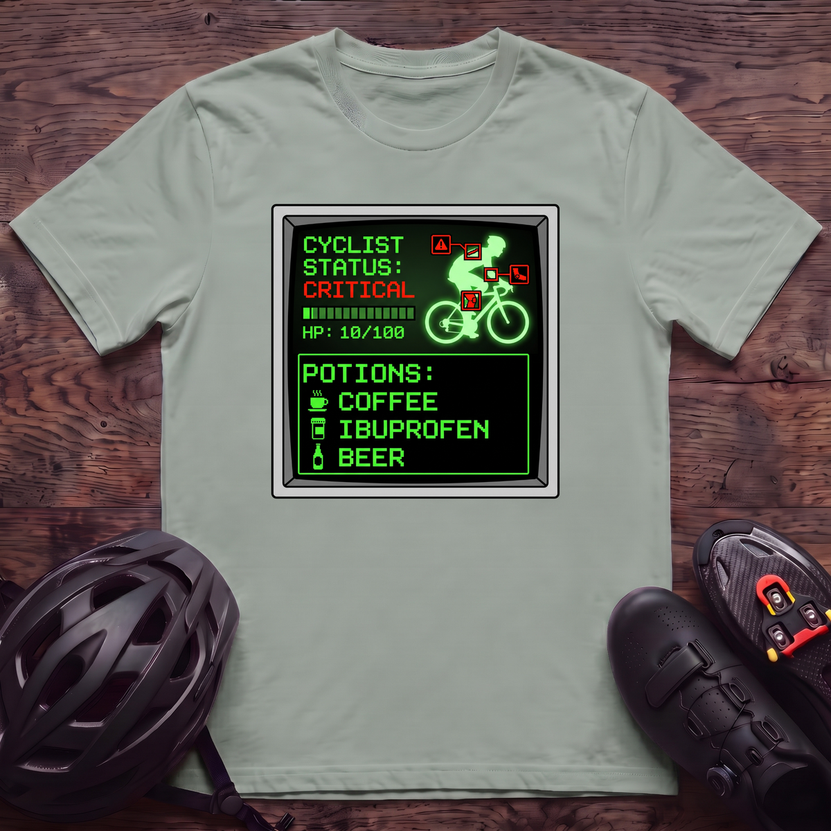 Cyclist Status Critical T‑Shirt
