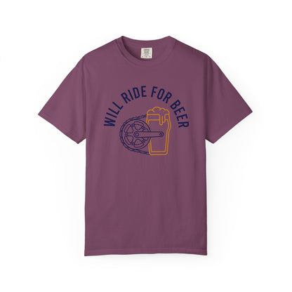 Will Ride For Beer T‑Shirt