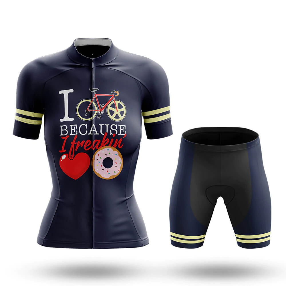 I Cycle Because I Freakin Love Donuts – Cycling Jersey