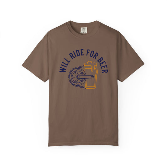 Will Ride For Beer T‑Shirt