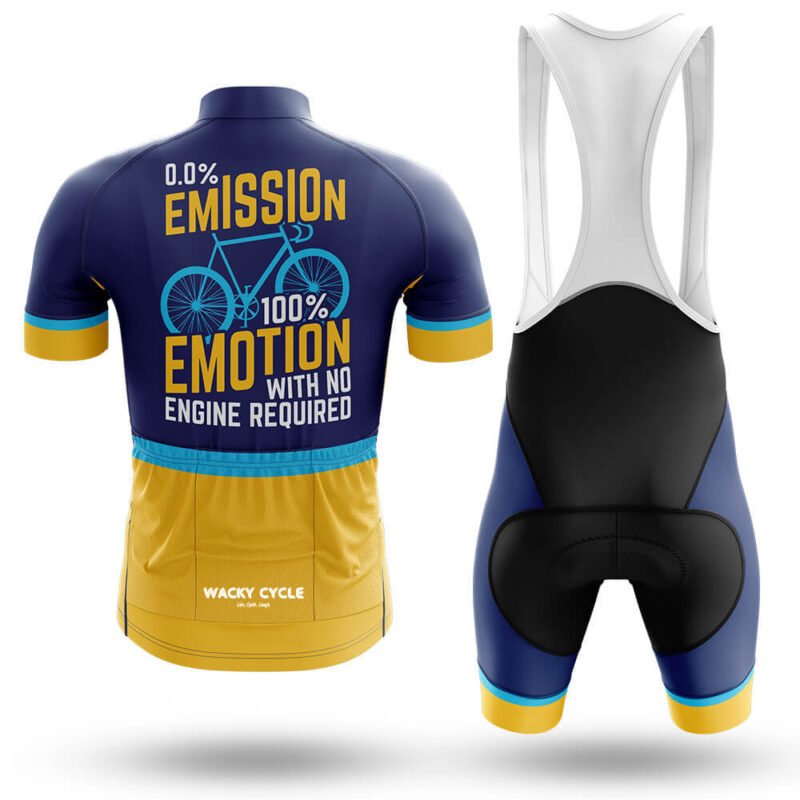 0.0% Emission 100% Emotion With No Engine Required – Cycling Jersey