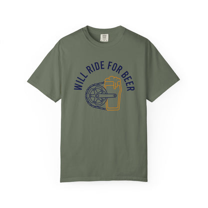 Will Ride For Beer T‑Shirt
