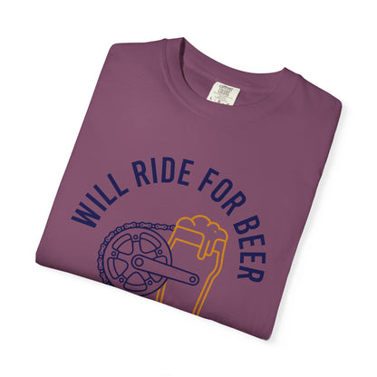 Will Ride For Beer T‑Shirt