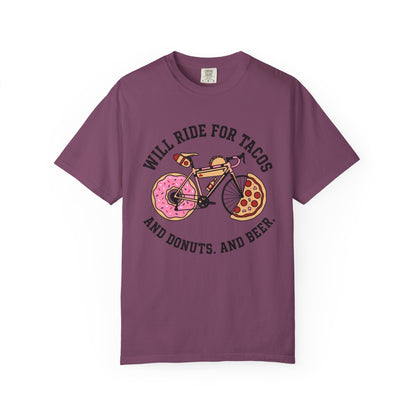 Will Ride For Tacos T‑Shirt
