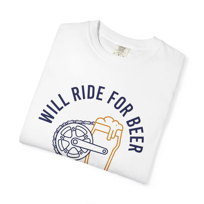 Will Ride For Beer T‑Shirt