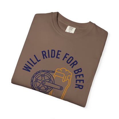 Will Ride For Beer T‑Shirt