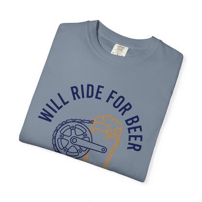 Will Ride For Beer T‑Shirt