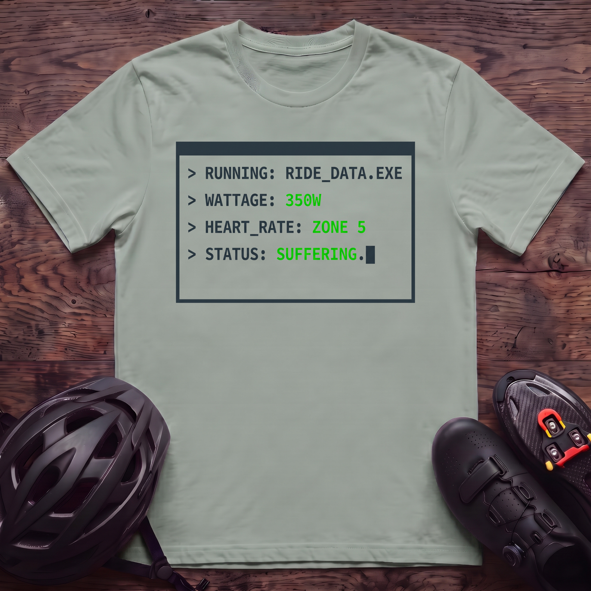 Running Ride Data T‑Shirt