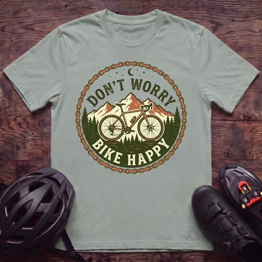 Don't Worry Bike Happy T‑Shirt