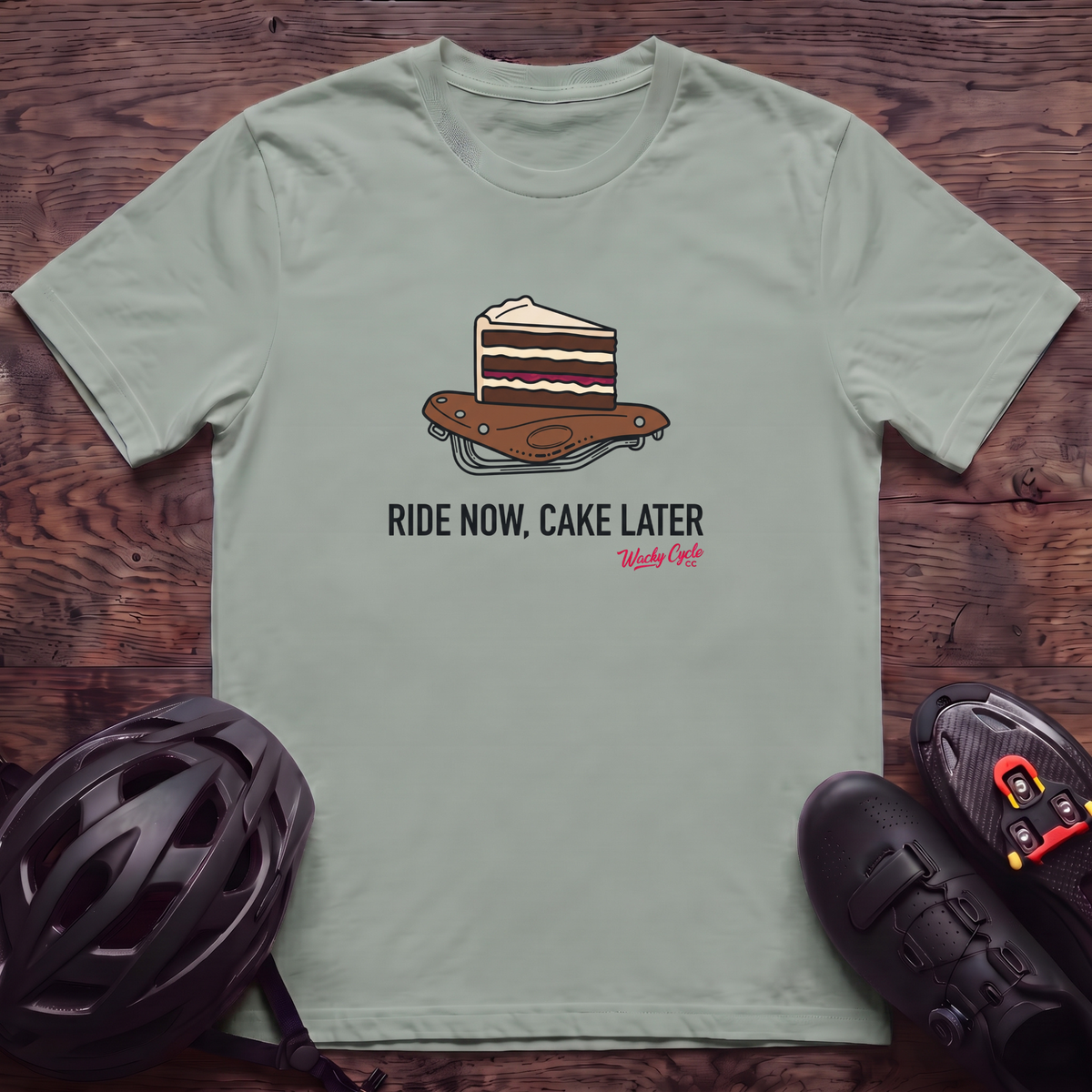 Ride Now Cake Later T‑Shirt