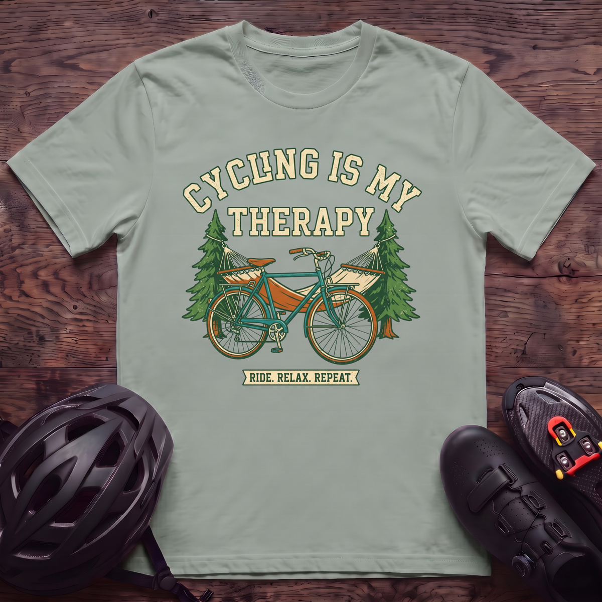 Cycling Is My Therapy T‑Shirt