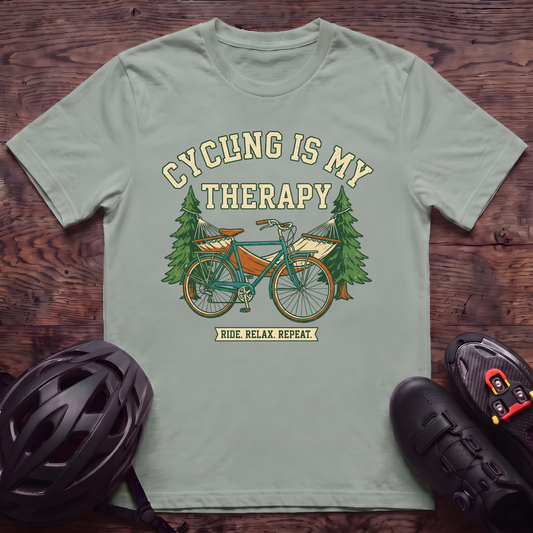 Cycling Is My Therapy T‑Shirt