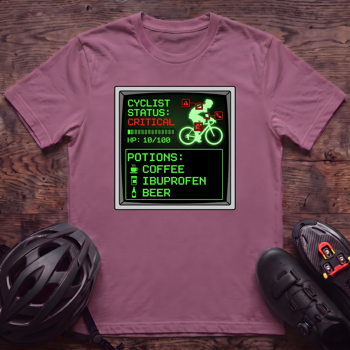Cyclist Status Critical T‑Shirt
