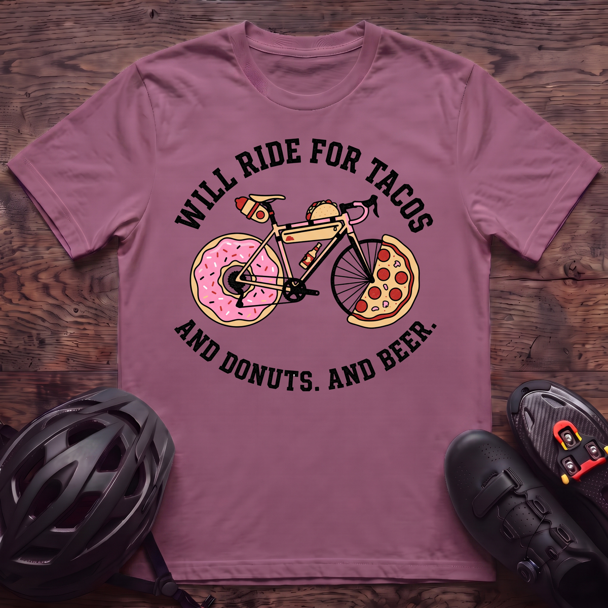 Will Ride For Tacos T‑Shirt