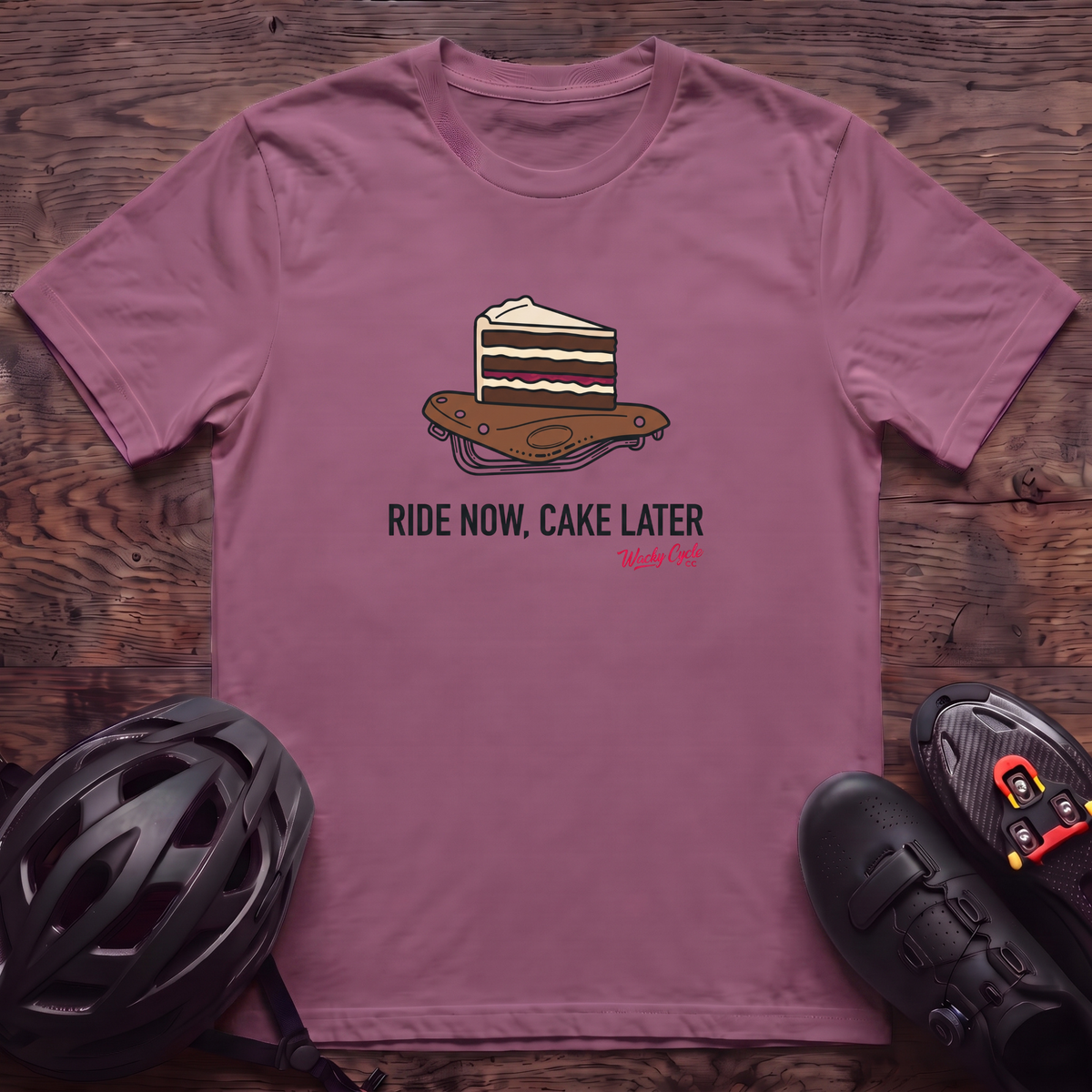 Ride Now Cake Later T‑Shirt