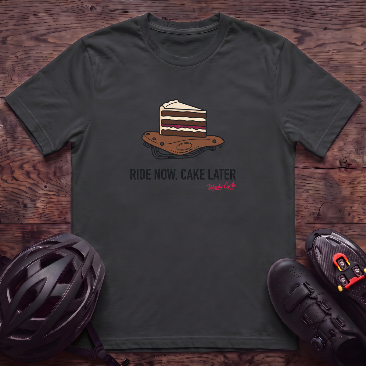 Ride Now Cake Later T‑Shirt
