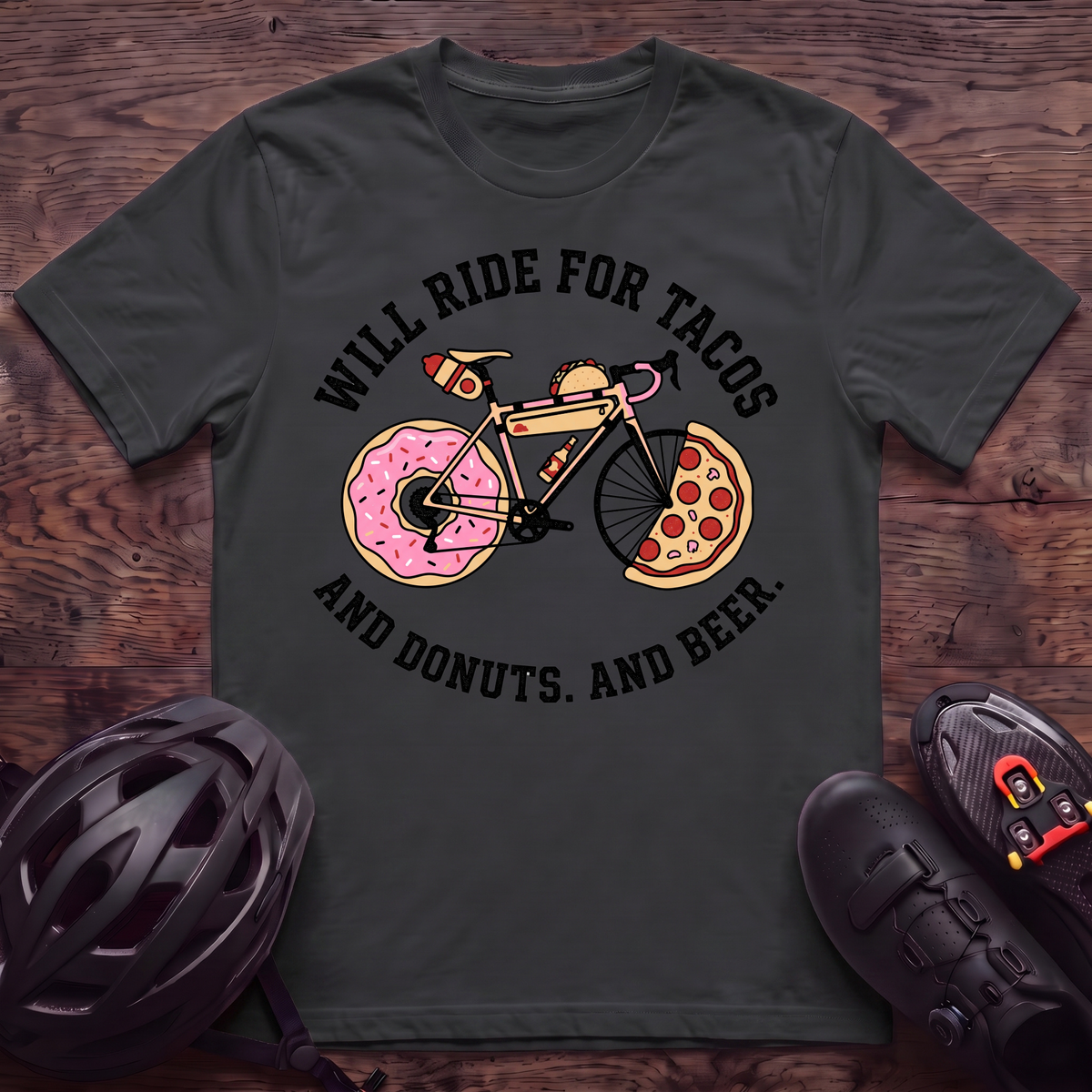 Will Ride For Tacos T‑Shirt