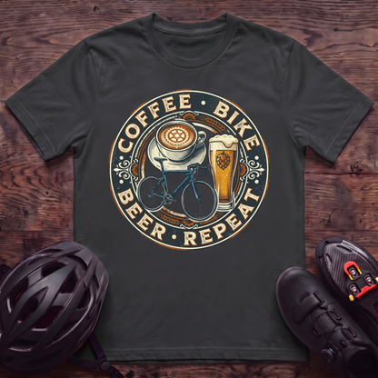 Coffee Bike Beer Repeat T‑Shirt