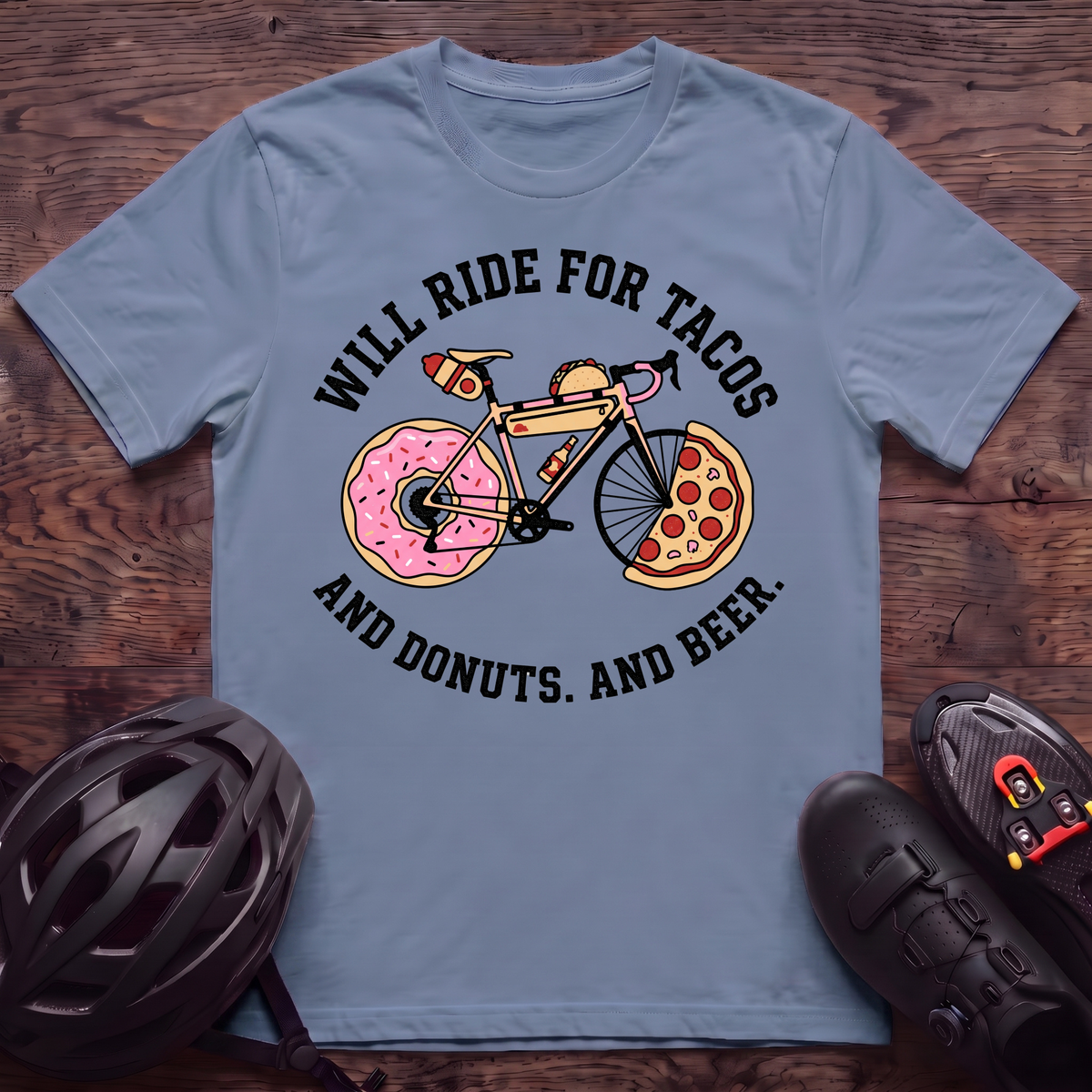 Will Ride For Tacos T‑Shirt