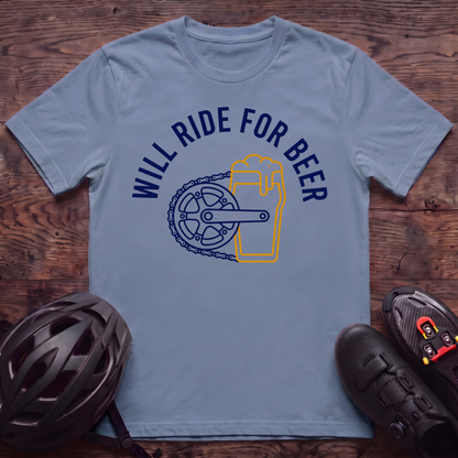 Will Ride For Beer T‑Shirt
