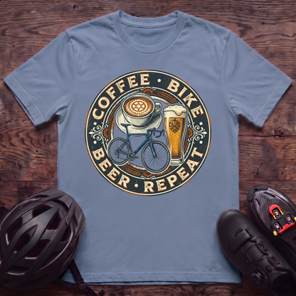 Coffee Bike Beer Repeat T‑Shirt