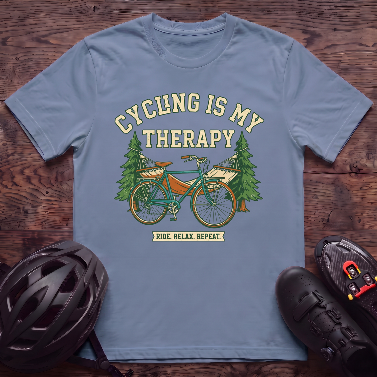 Cycling Is My Therapy T‑Shirt