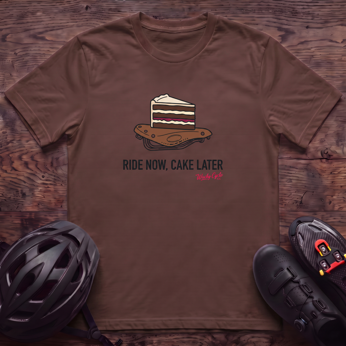 Ride Now Cake Later T‑Shirt