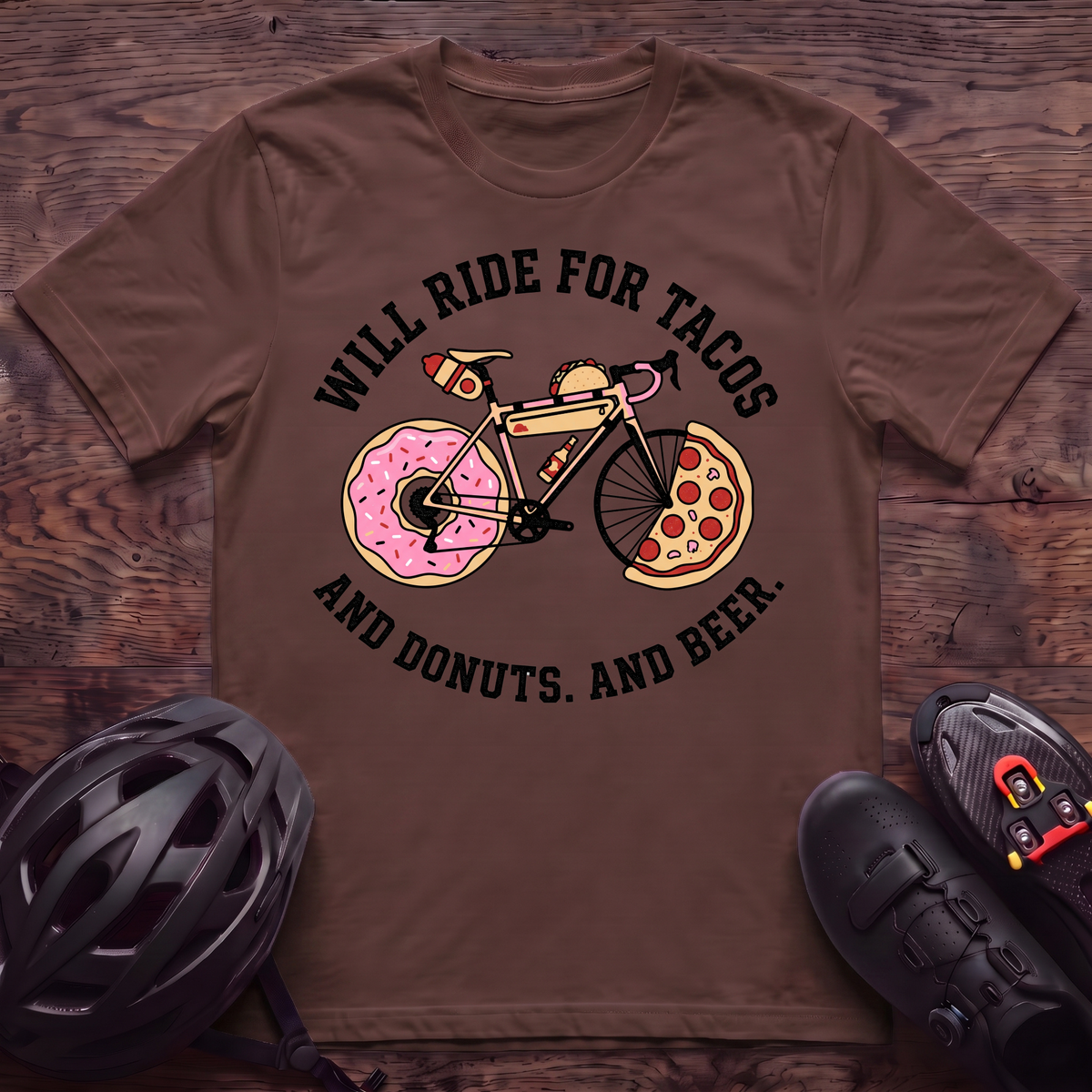 Will Ride For Tacos T‑Shirt