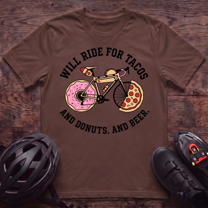 Will Ride For Tacos T‑Shirt