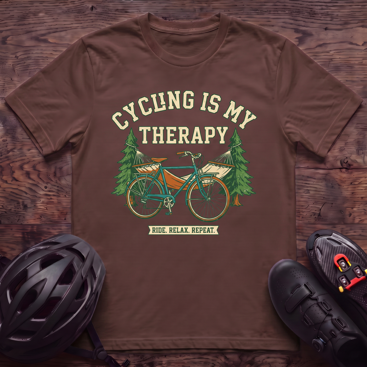 Cycling Is My Therapy T‑Shirt