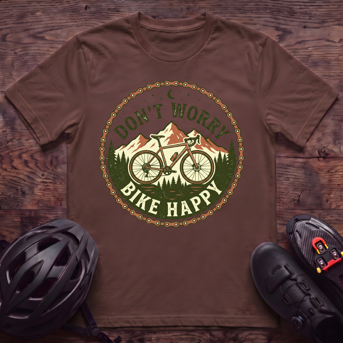 Don't Worry Bike Happy T‑Shirt