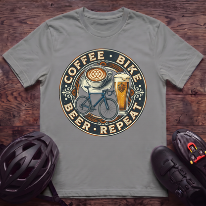 Coffee Bike Beer Repeat T‑Shirt