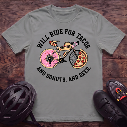 Will Ride For Tacos T‑Shirt