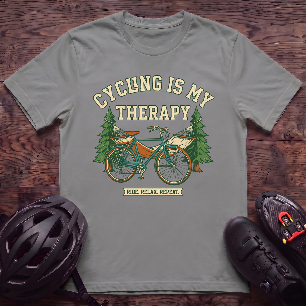 Cycling Is My Therapy T‑Shirt
