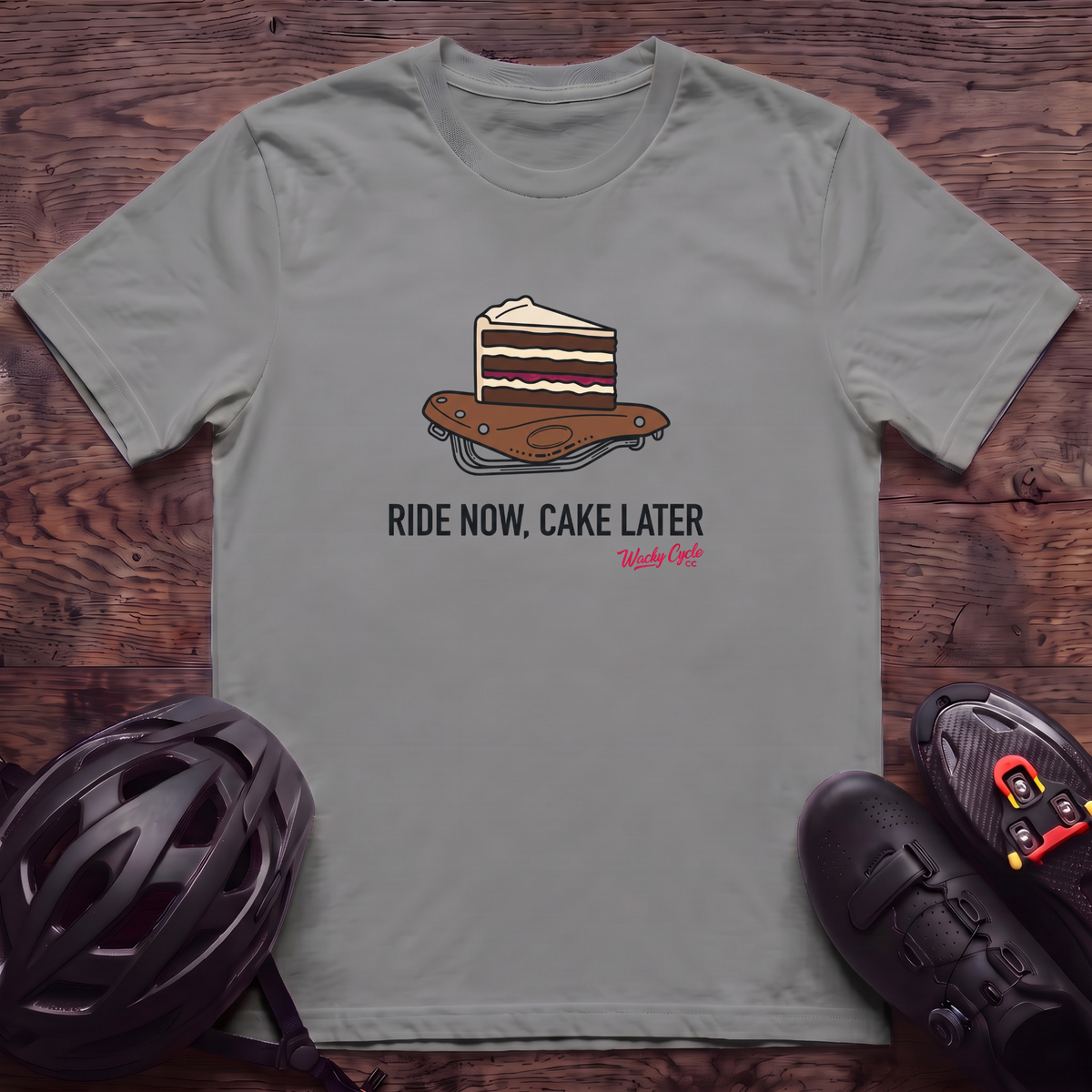 Ride Now Cake Later T‑Shirt