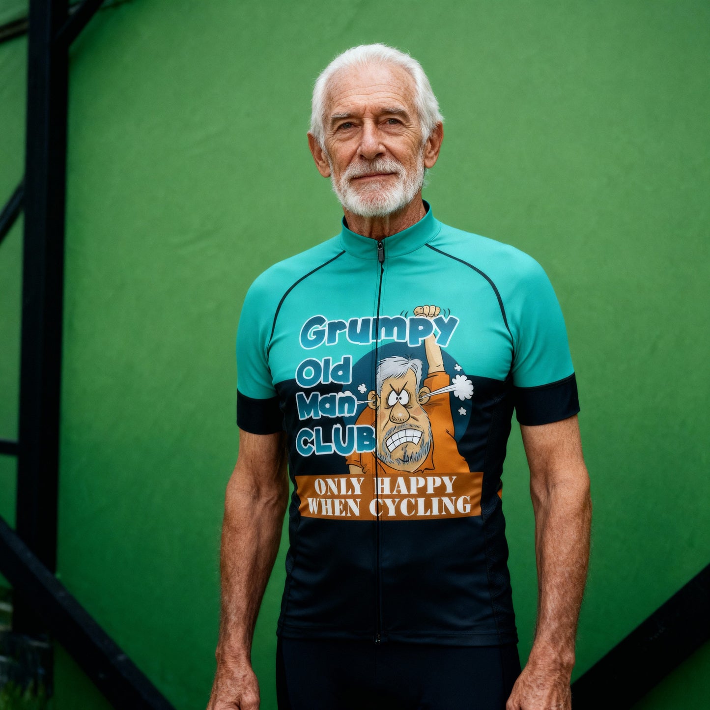 Grumpy Old Man Club, Only Happy When Cycling – Cycling Jersey