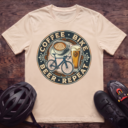 Coffee Bike Beer Repeat T‑Shirt