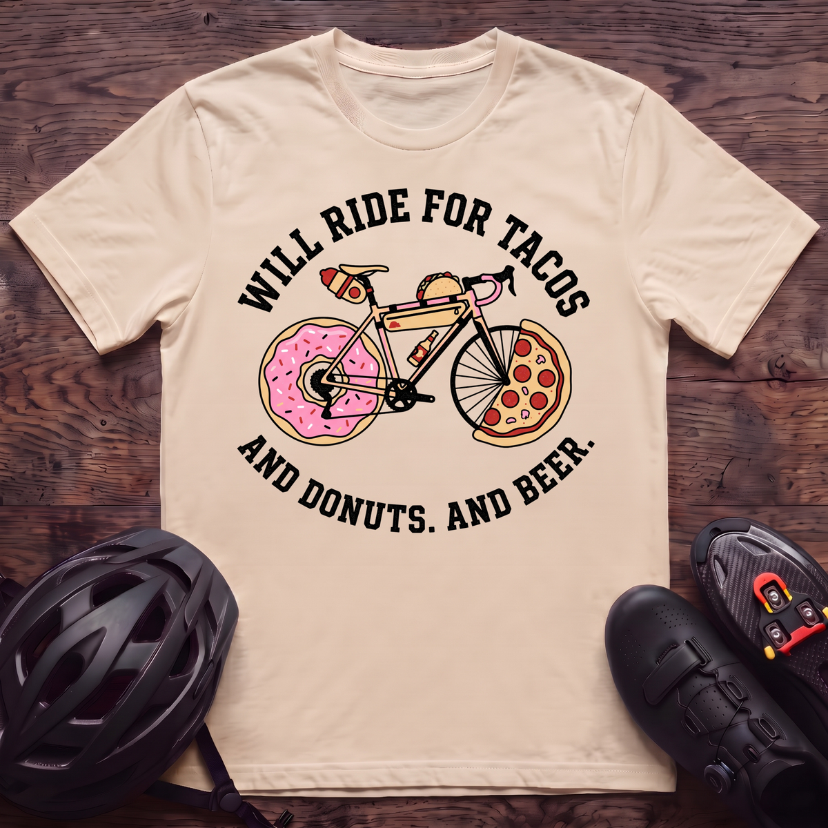 Will Ride For Tacos T‑Shirt