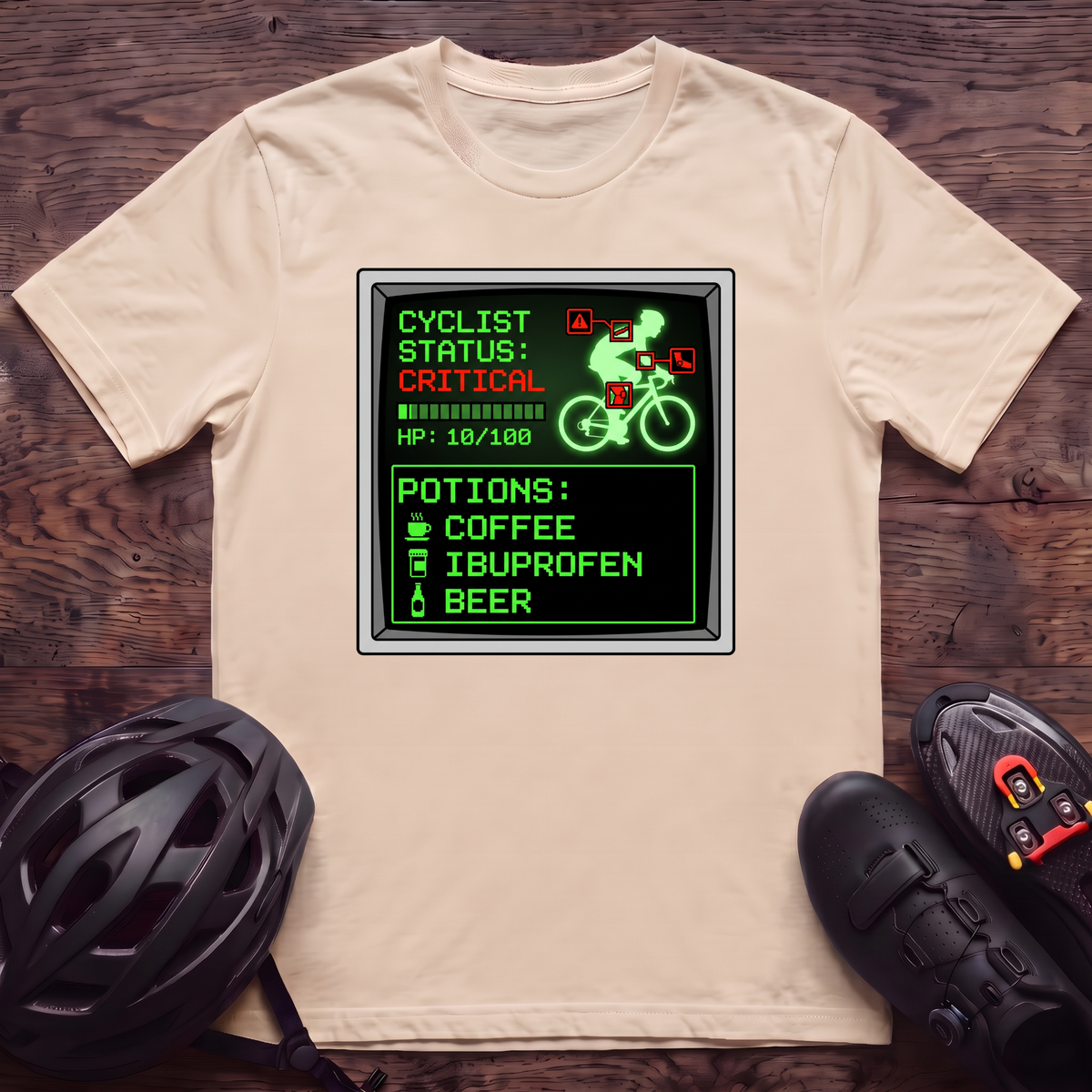 Cyclist Status Critical T‑Shirt