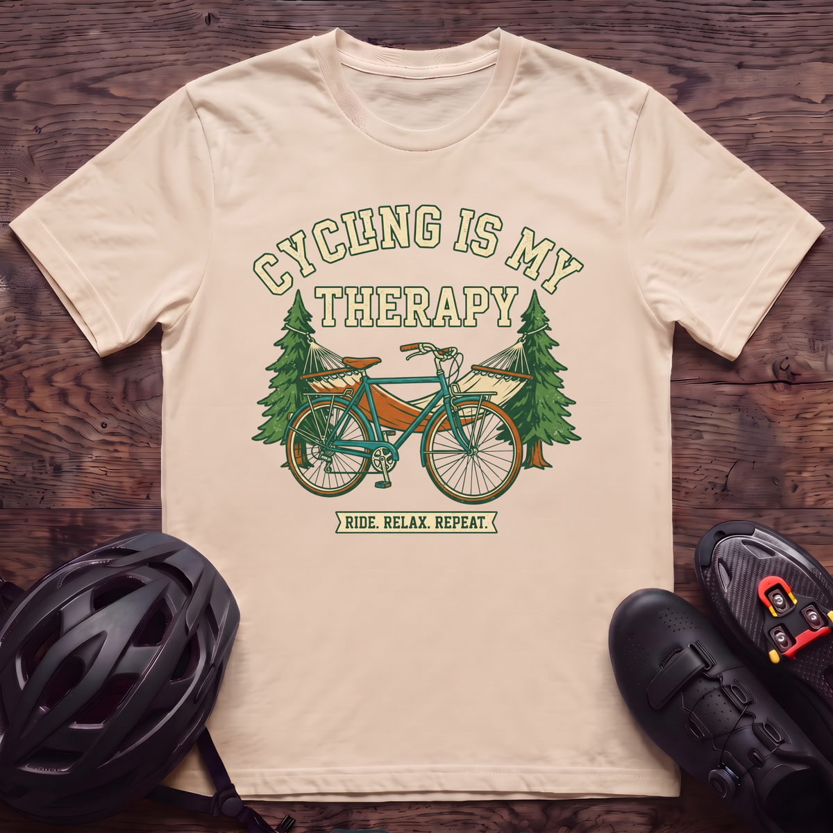 Cycling Is My Therapy T‑Shirt