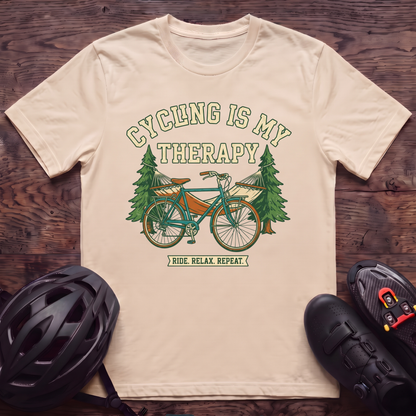 Cycling Is My Therapy T‑Shirt