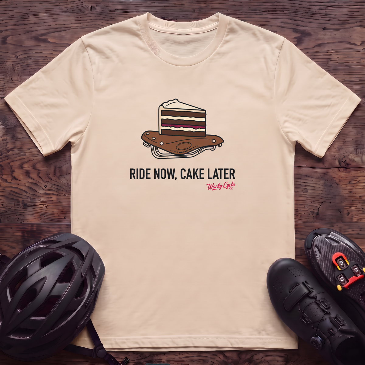 Ride Now Cake Later T‑Shirt