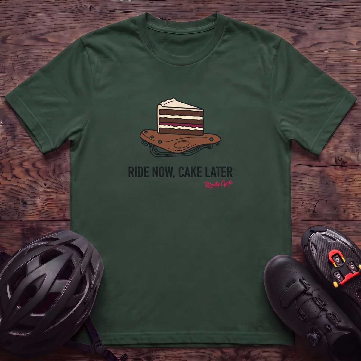 Ride Now Cake Later T‑Shirt