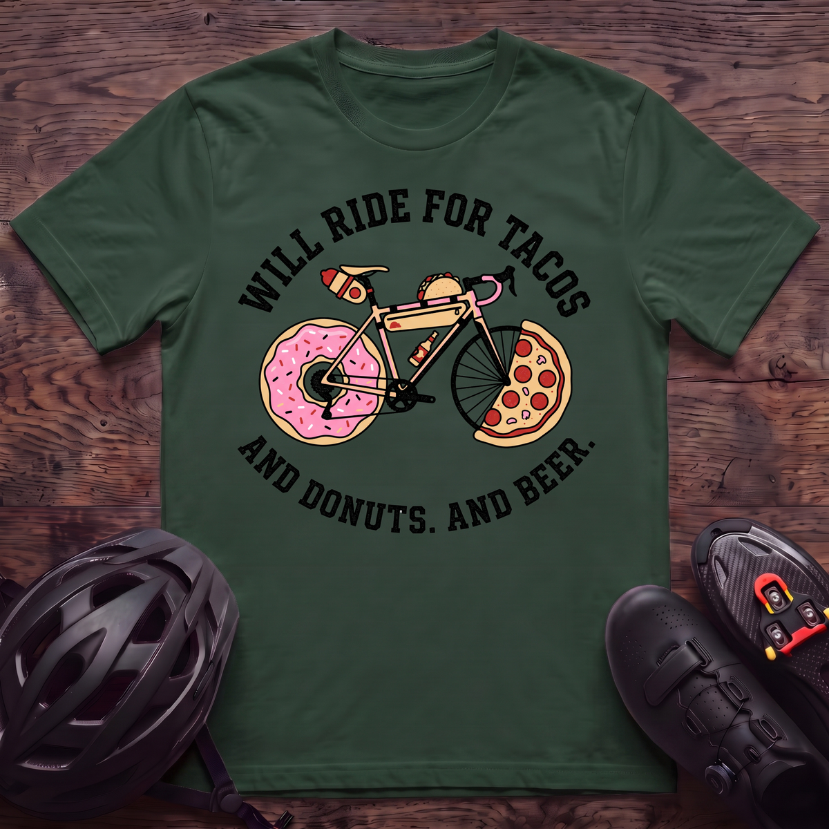 Will Ride For Tacos T‑Shirt