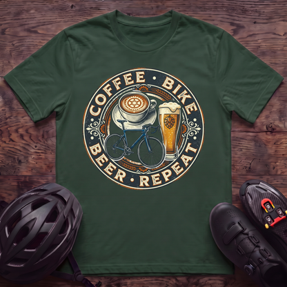 Coffee Bike Beer Repeat T‑Shirt
