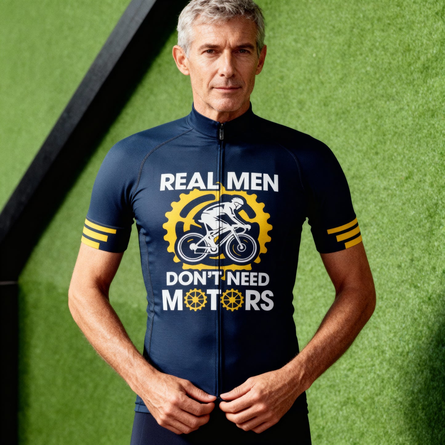 Real Men Don’t Need Motors – Cycling Jersey