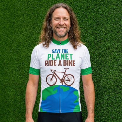 Save The Planet Ride A Bike – Cycling Jersey