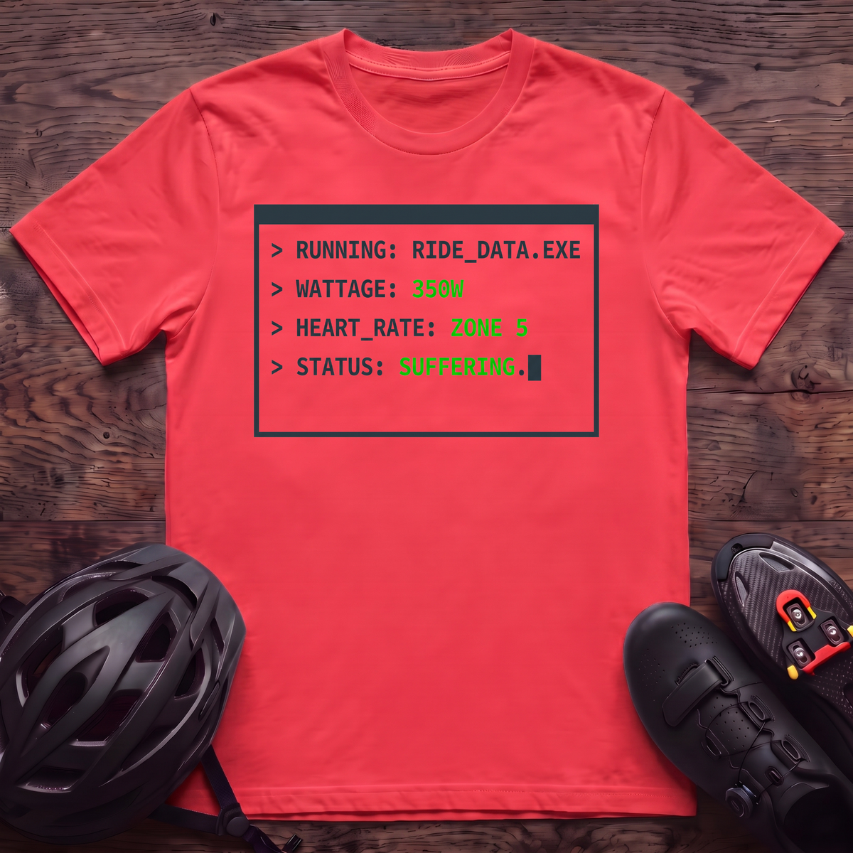 Running Ride Data T‑Shirt