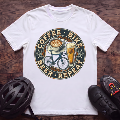 Coffee Bike Beer Repeat T‑Shirt