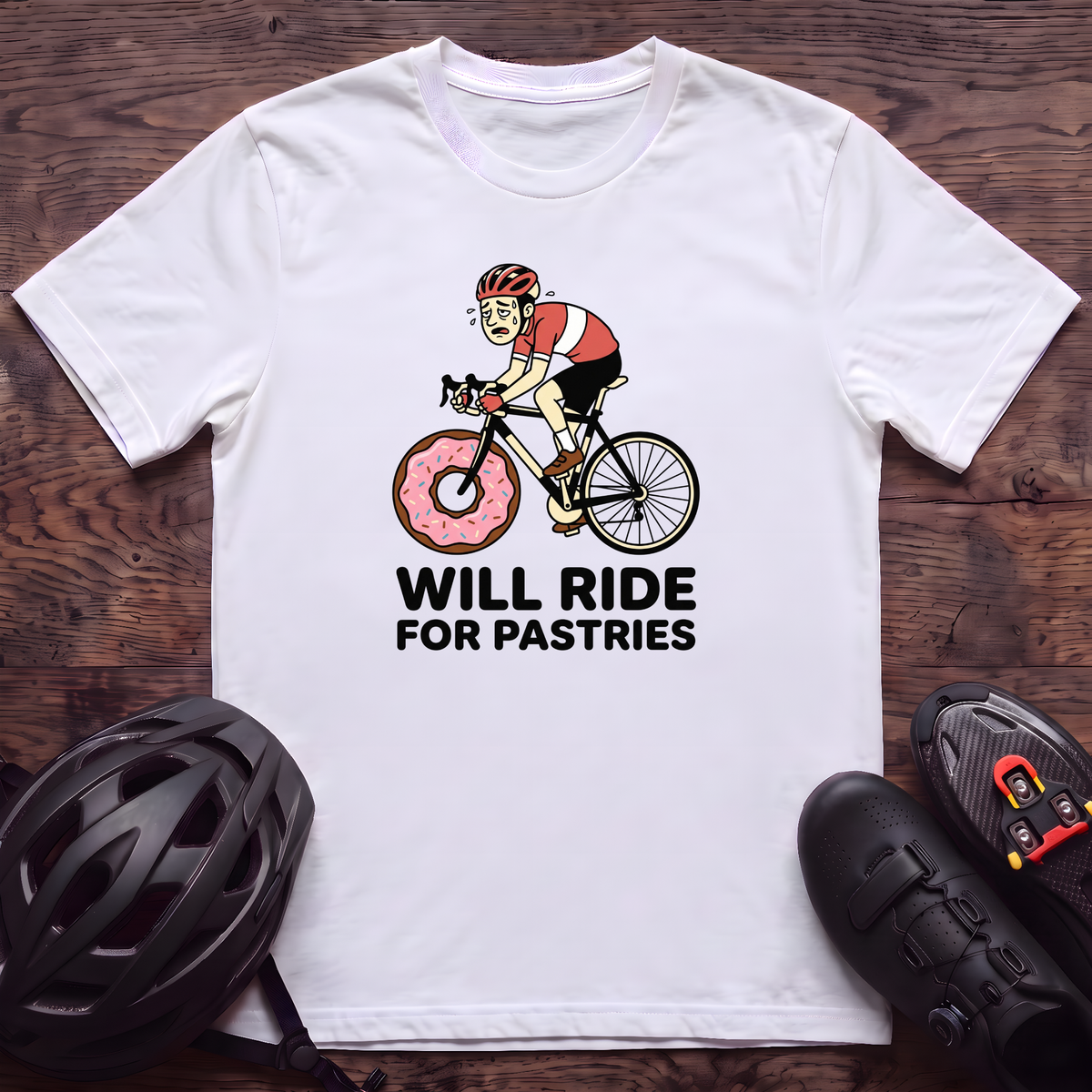 Will Ride For Pastries T‑Shirt